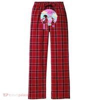 Retro Samurai Chillhop Anime Women's Flannel Plaid Pajama Pants thumb 0