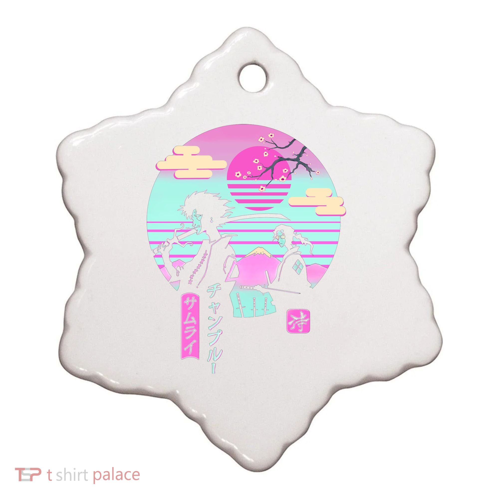 Retro Samurai Chillhop Anime Ceramic Ornament