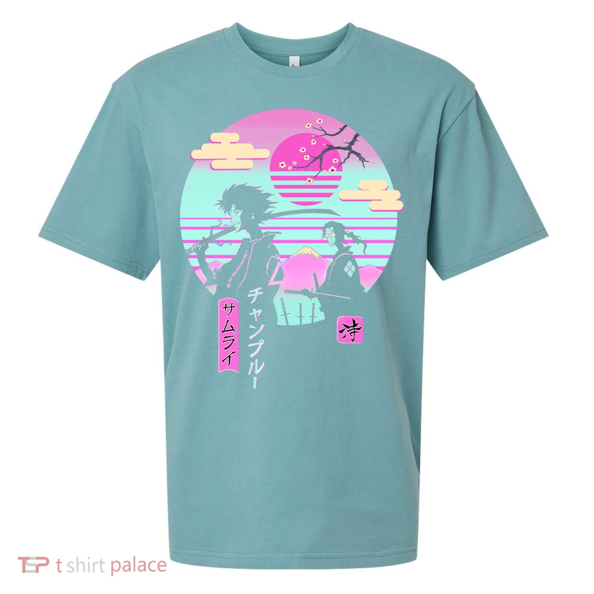 Retro Samurai Chillhop Anime Sueded Cloud Jersey T-Shirt