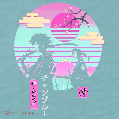 Retro Samurai Chillhop Anime Sueded Cloud Jersey T-Shirt