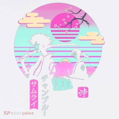 Retro Samurai Chillhop Anime Garment-Dyed Sweatshirt