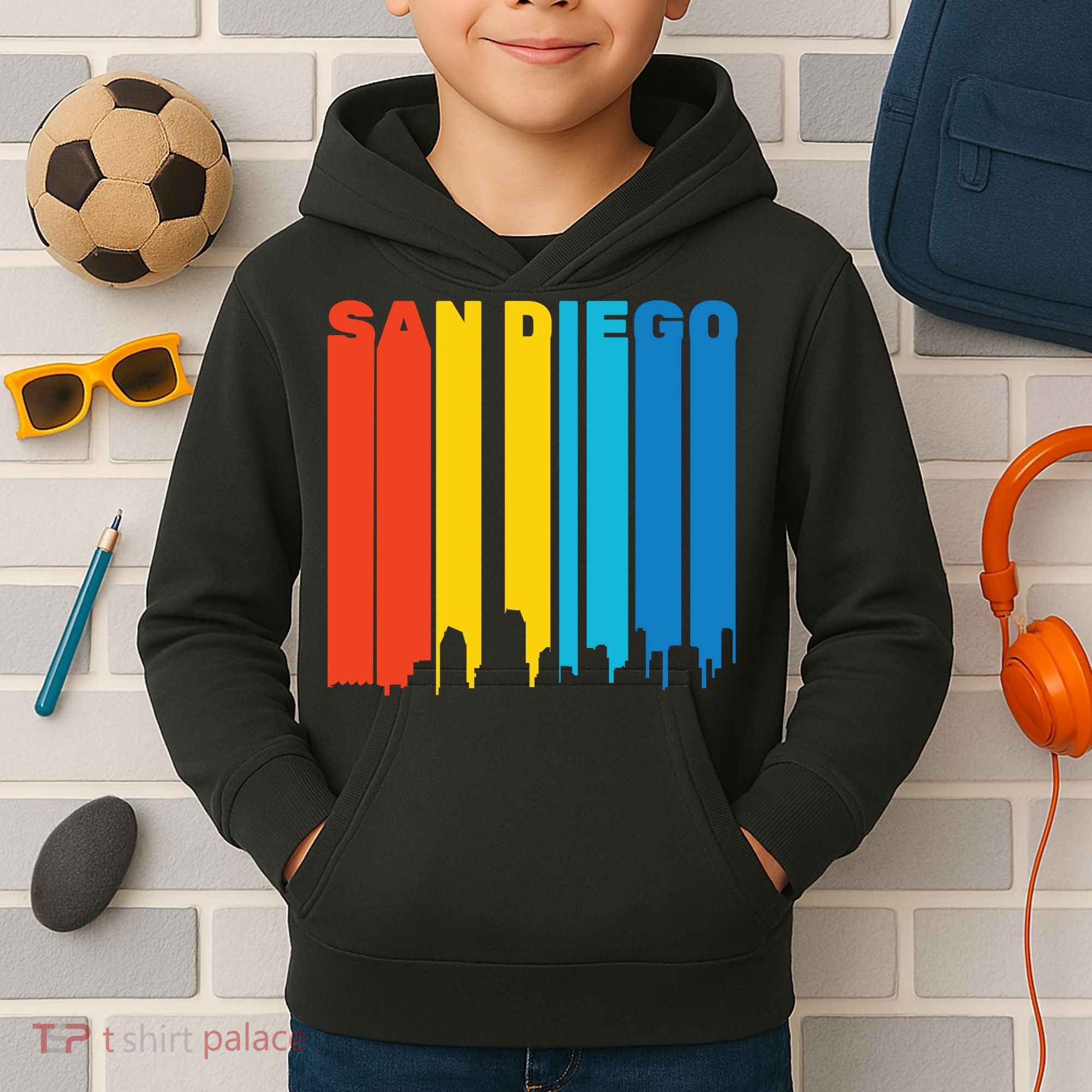 Retro San Diego Kids Hoodie