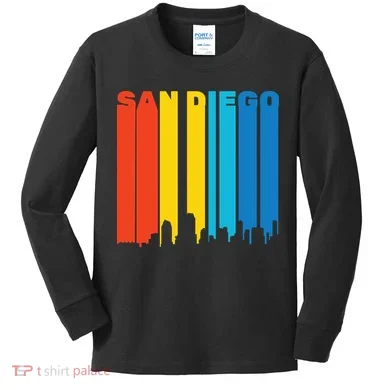 Retro San Diego Kids Long Sleeve Shirt
