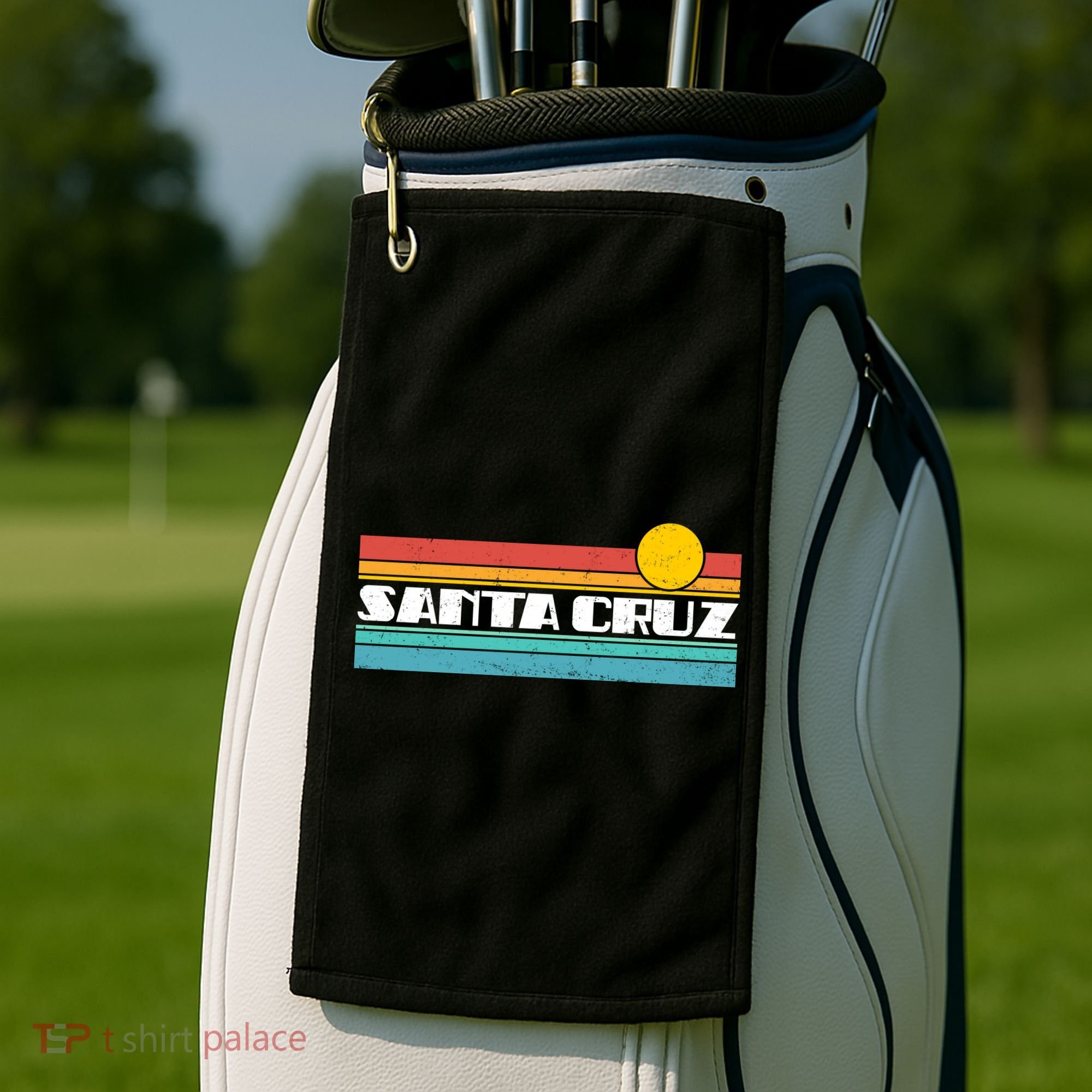 Retro Santa Cruz Strip Logo Golf Towel