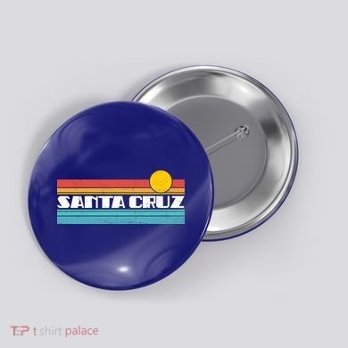 Retro Santa Cruz Strip Logo Button