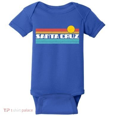 Retro Santa Cruz Strip Logo Baby Bodysuit