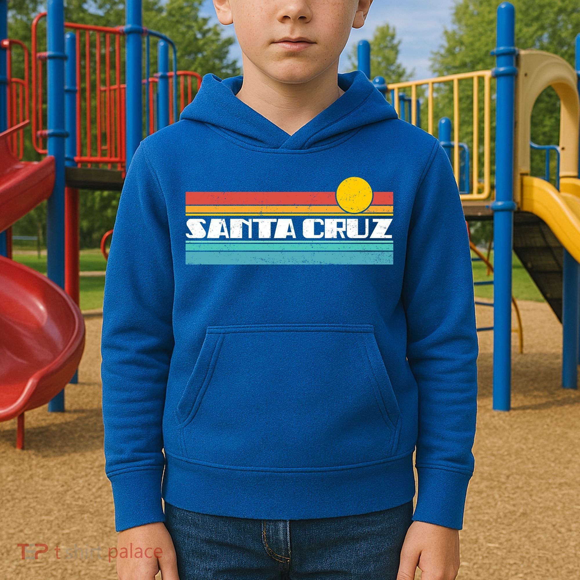 Retro Santa Cruz Strip Logo Kids Hoodie