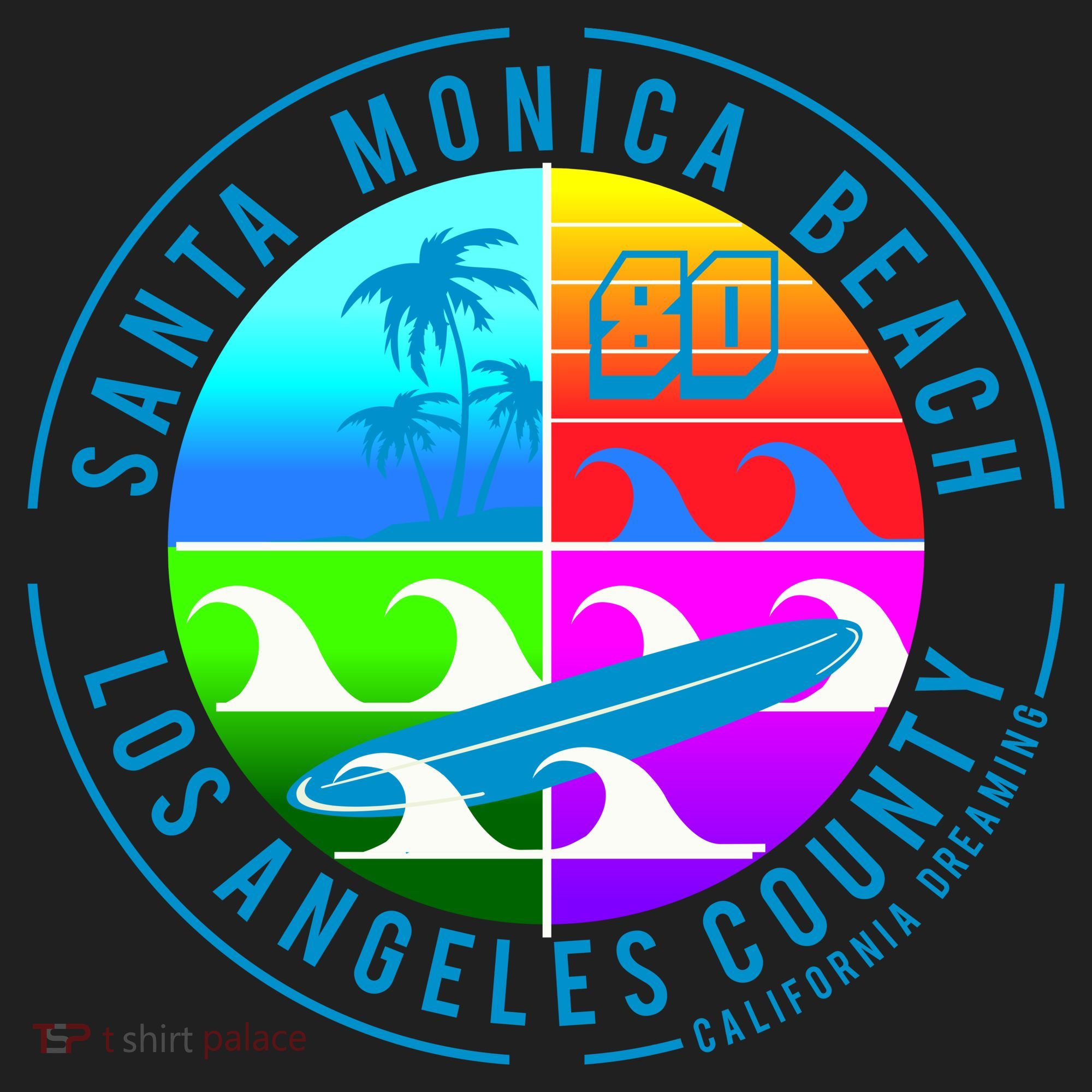 Retro Santa Monica Beach Women's Sweatshirt
