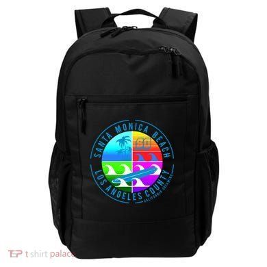 Retro Santa Monica Beach Backpack