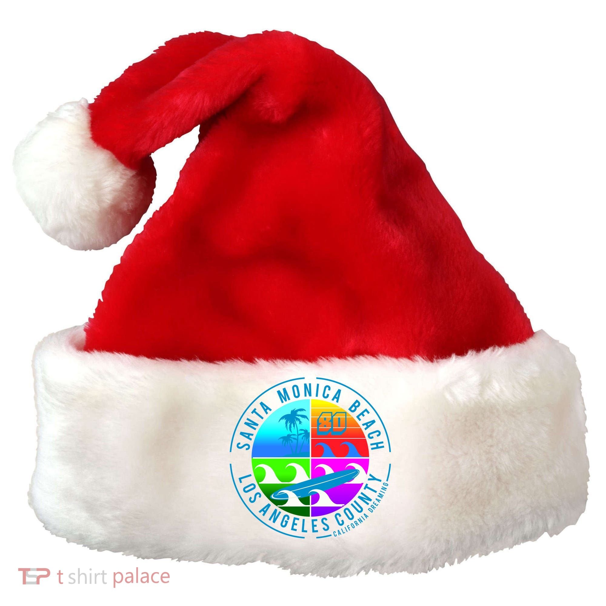 Retro Santa Monica Beach Santa Hat