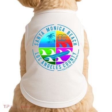 Retro Santa Monica Beach Doggie Tank