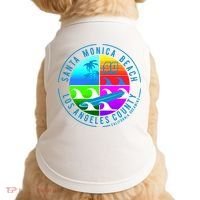 Retro Santa Monica Beach Doggie Tank thumb 0