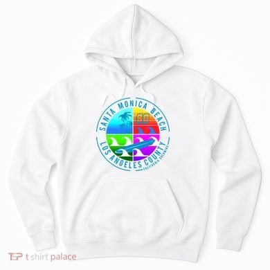 Retro Santa Monica Beach Hoodie
