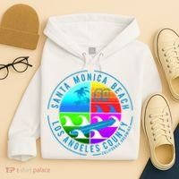 Retro Santa Monica Beach Hoodie thumb 4