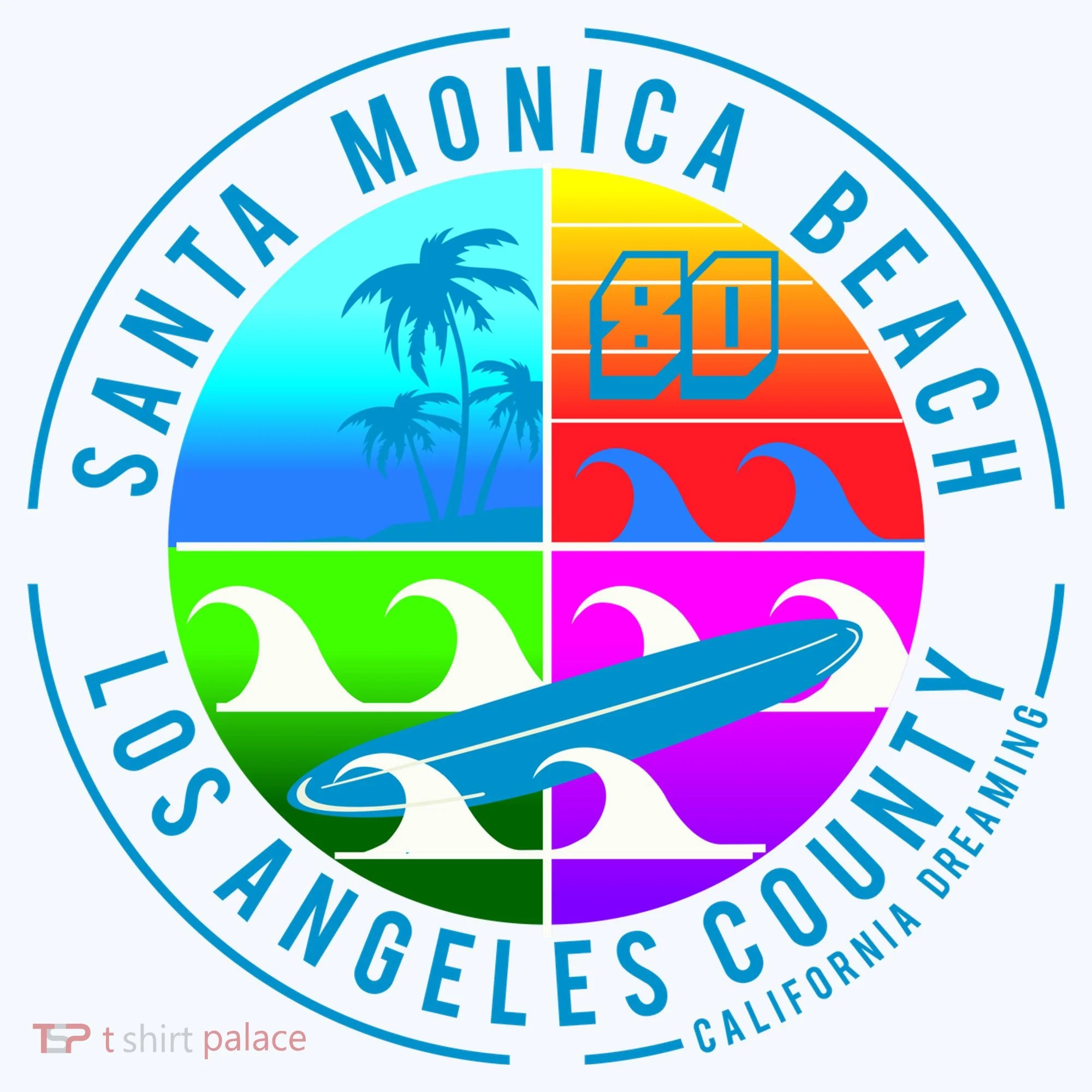Retro Santa Monica Beach Hoodie