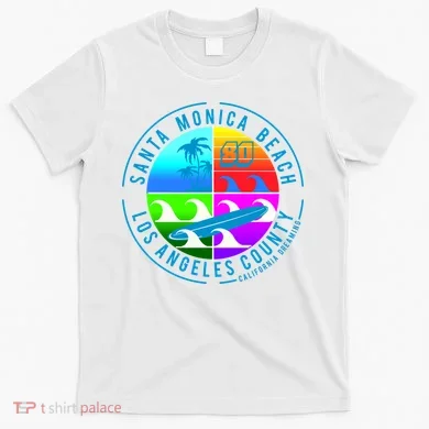 Retro Santa Monica Beach T-Shirt