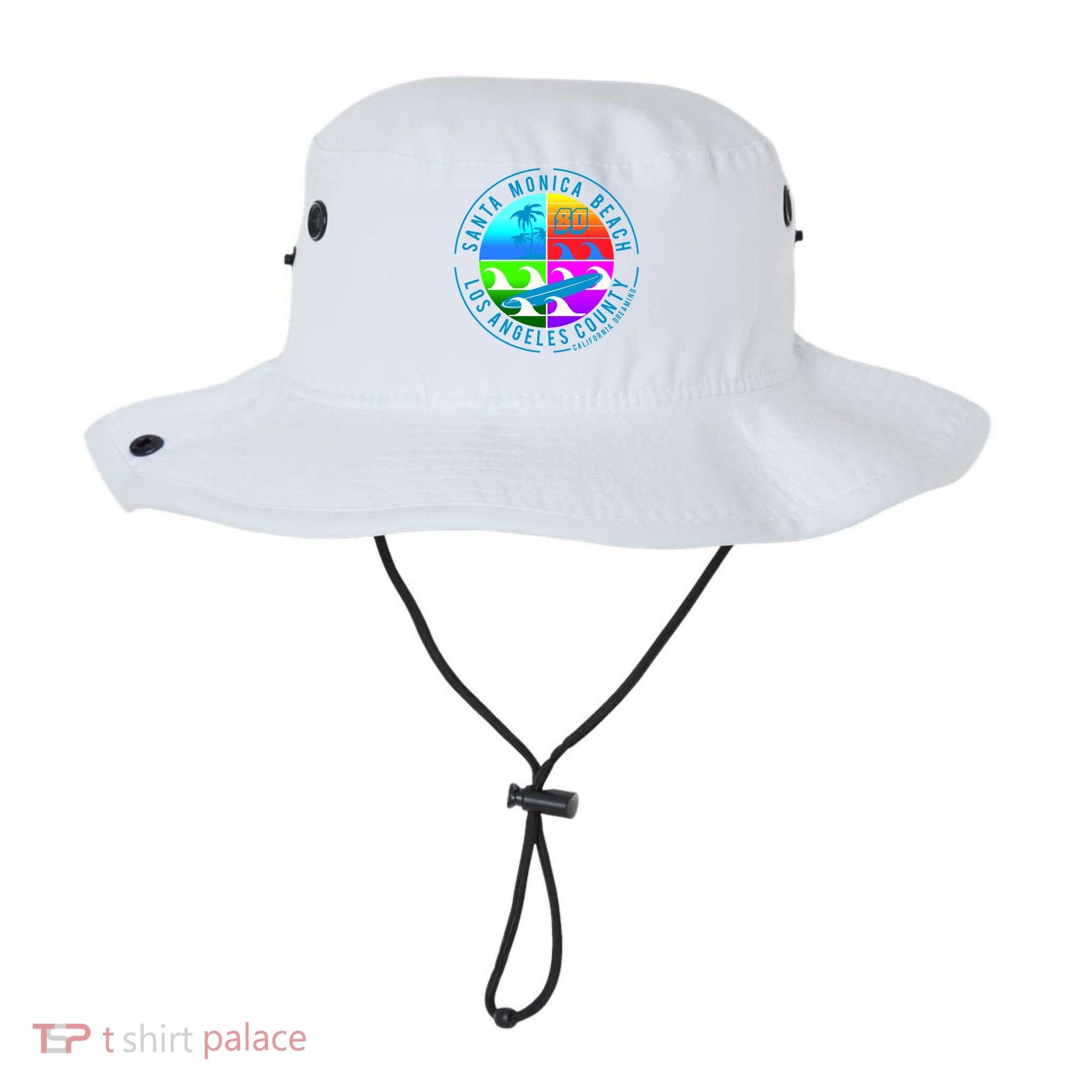 Retro Santa Monica Beach Bucket Hat