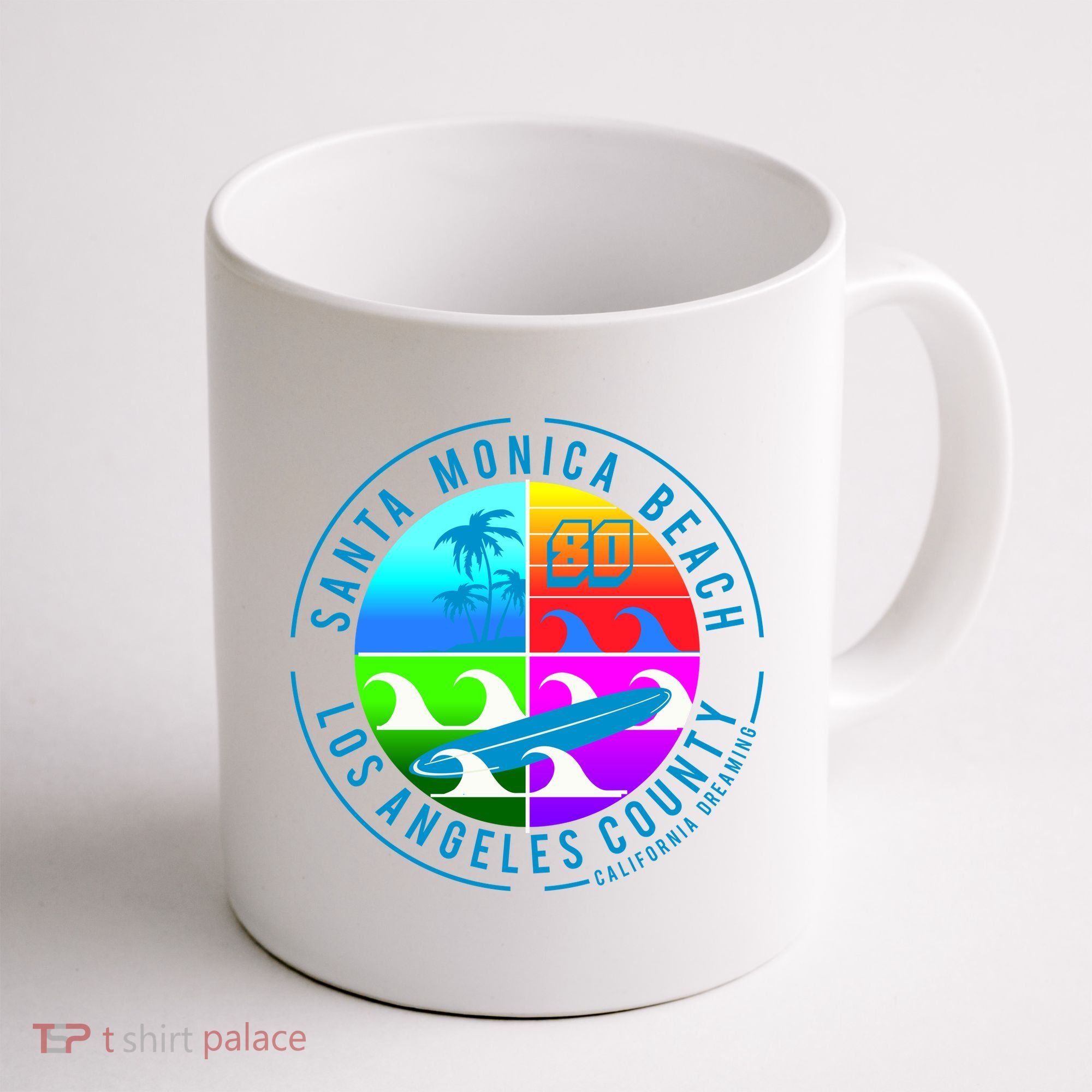 Retro Santa Monica Beach Coffee Mug