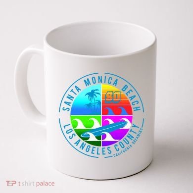Retro Santa Monica Beach Coffee Mug