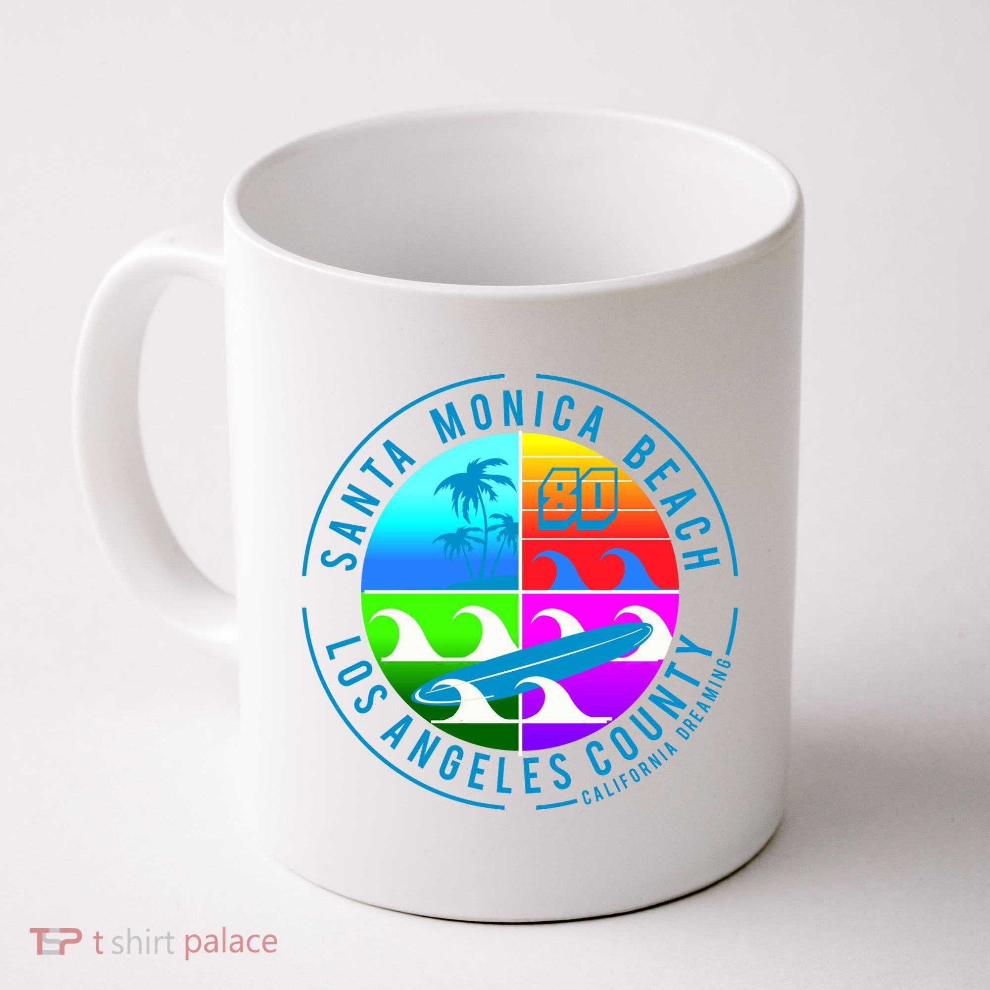 Retro Santa Monica Beach Coffee Mug