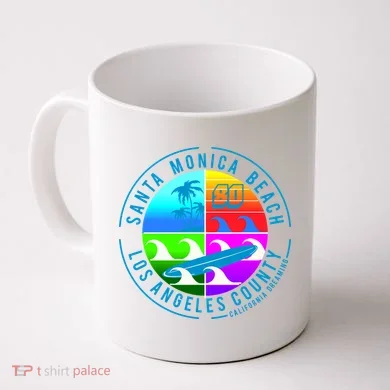 Retro Santa Monica Beach Coffee Mug