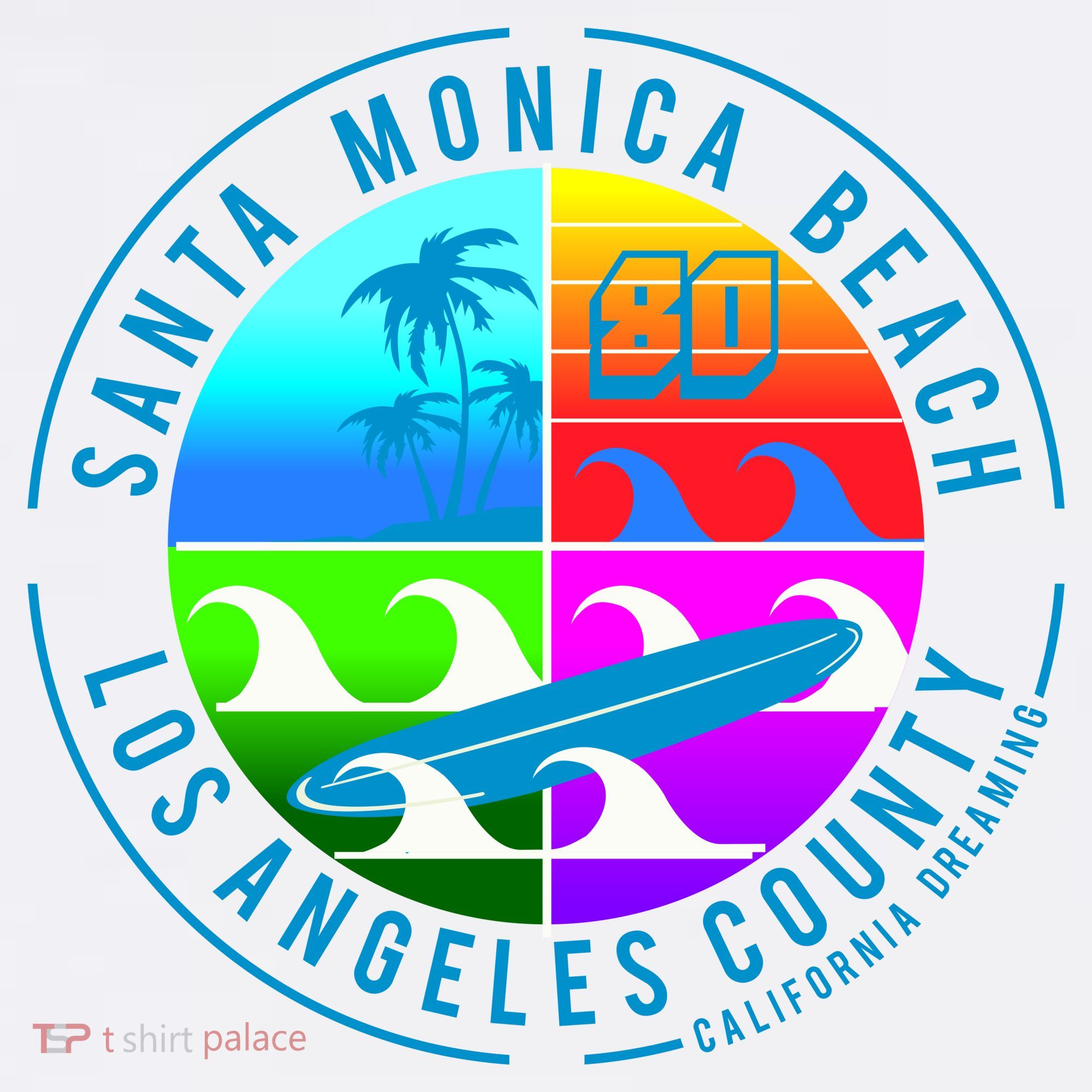 Retro Santa Monica Beach Polo