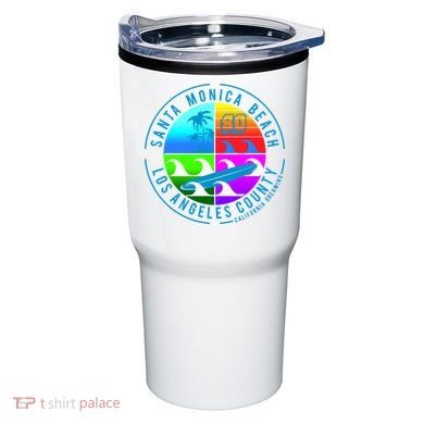 Retro Santa Monica Beach Tumbler