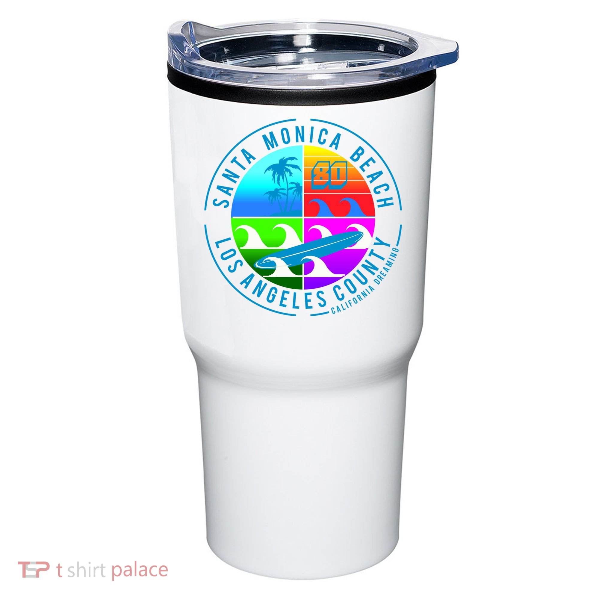 Retro Santa Monica Beach Tumbler