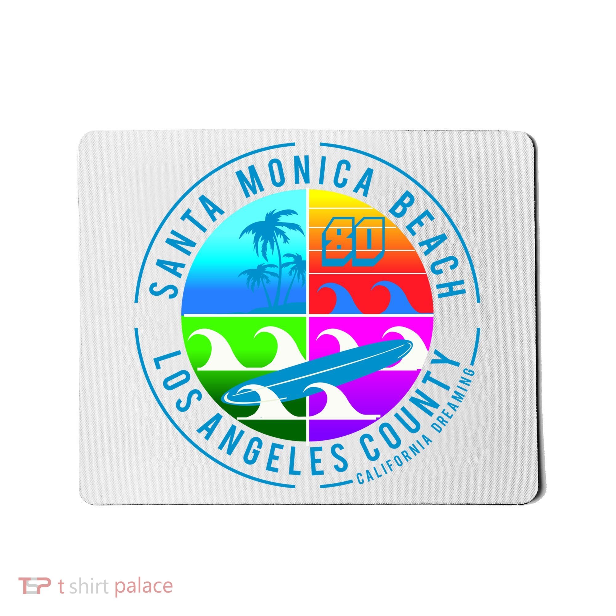 Retro Santa Monica Beach Mousepad