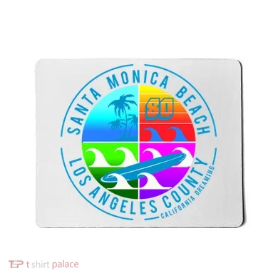Retro Santa Monica Beach Mousepad