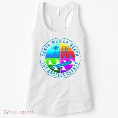 Retro Santa Monica Beach Women's Tank Top