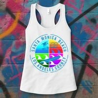 Retro Santa Monica Beach Women's Tank Top thumb 3