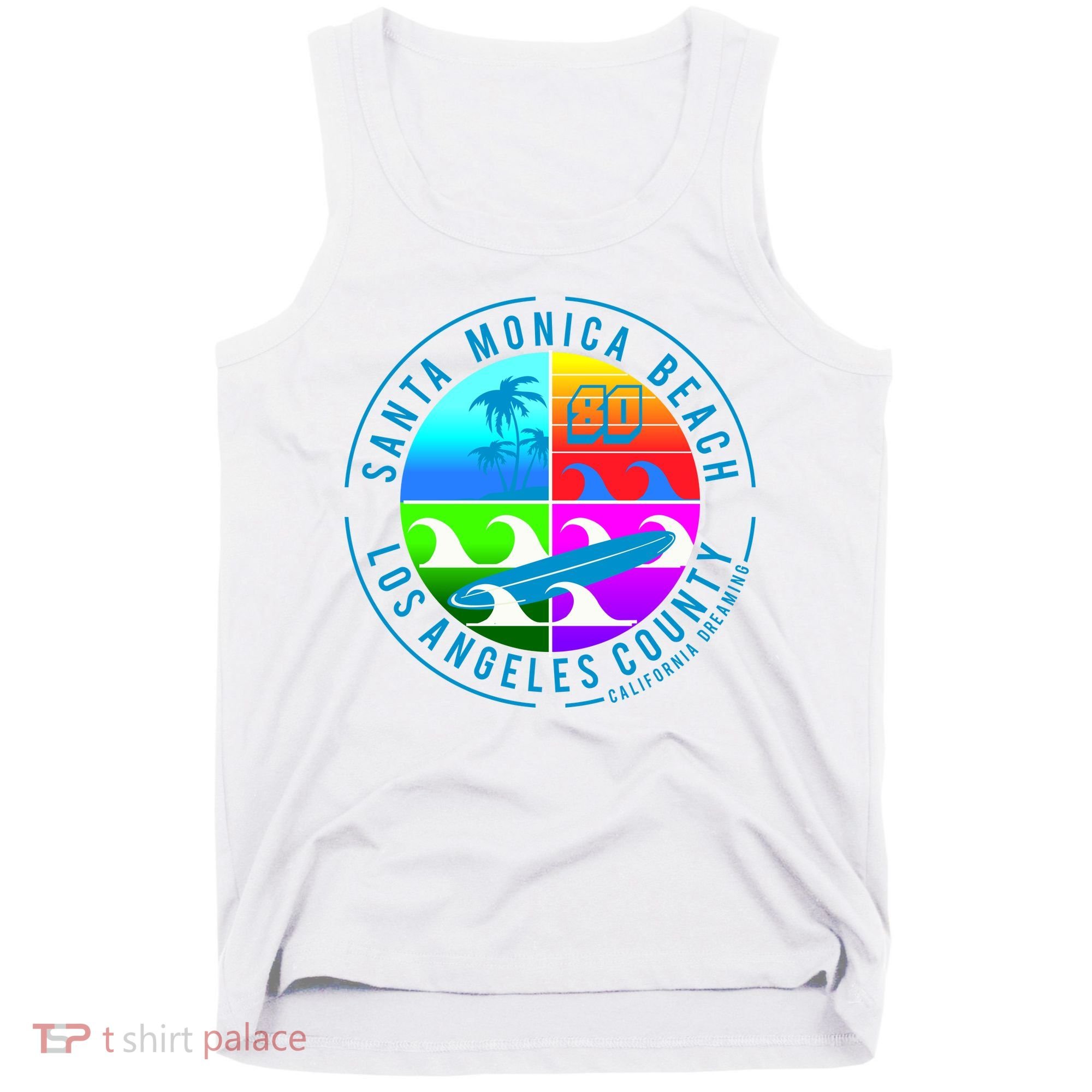 Retro Santa Monica Beach Tank Top