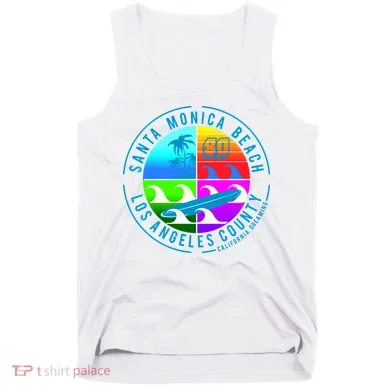 Retro Santa Monica Beach Tank Top