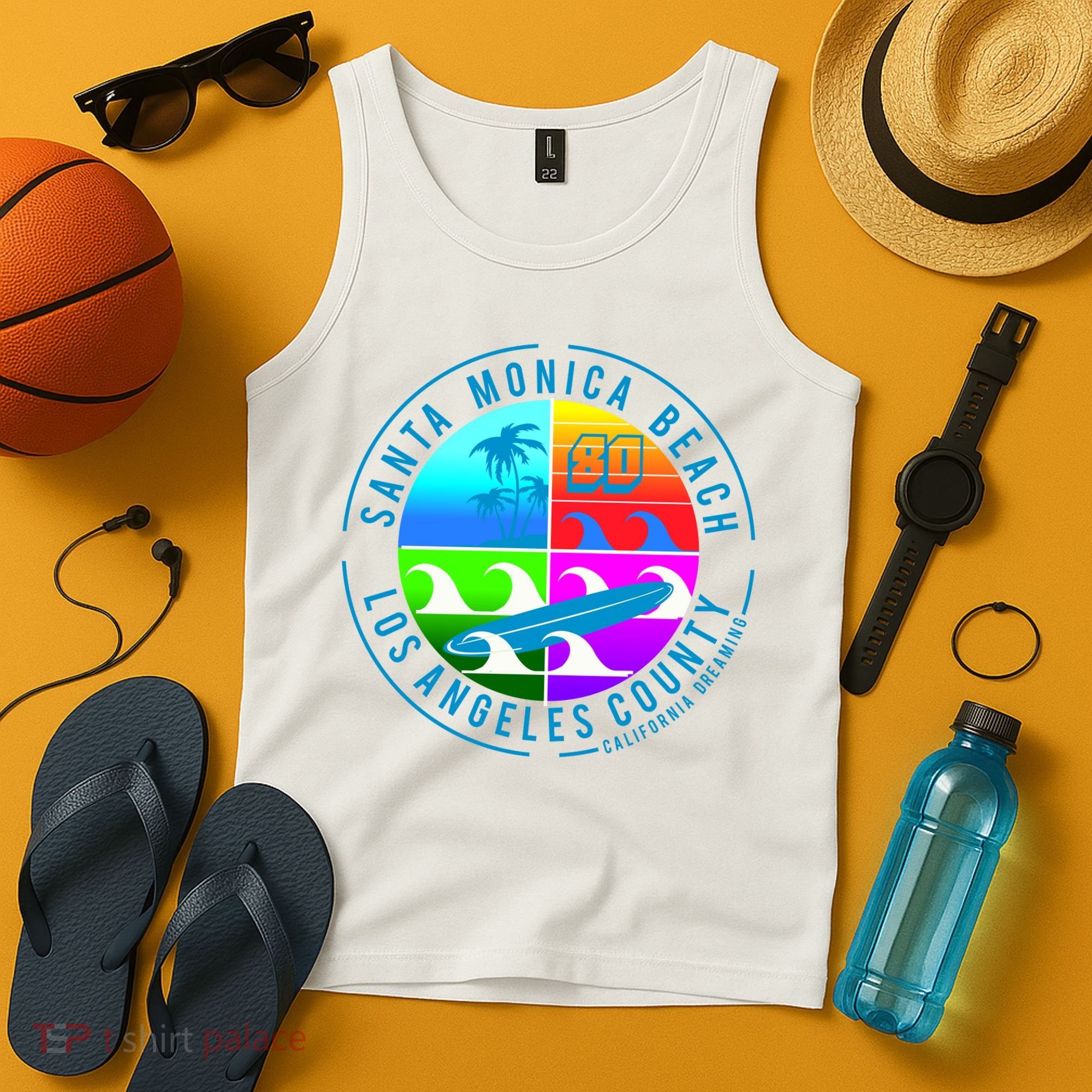 Retro Santa Monica Beach Tank Top