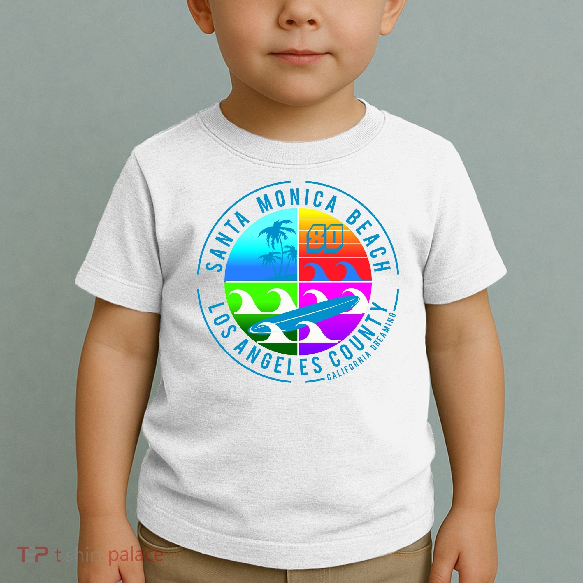 Retro Santa Monica Beach Toddler T-Shirt