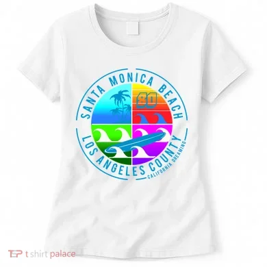 Retro Santa Monica Beach Women's T-Shirt
