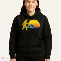 Retro Sasquatch Mountain Sunset Hoodie thumb 5
