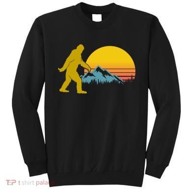 Retro Sasquatch Mountain Sunset Sweatshirt