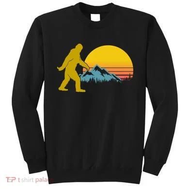Retro Sasquatch Mountain Sunset Sweatshirt