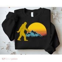 Retro Sasquatch Mountain Sunset Sweatshirt thumb 2