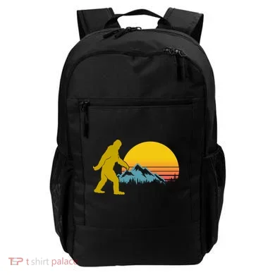 Retro Sasquatch Mountain Sunset Backpack
