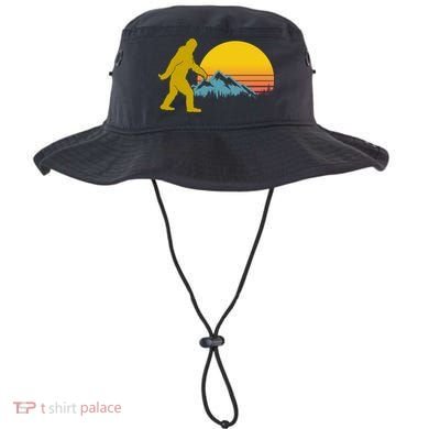 Retro Sasquatch Mountain Sunset Bucket Hat