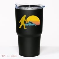 Retro Sasquatch Mountain Sunset Tumbler thumb 0