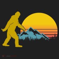 Retro Sasquatch Mountain Sunset Tumbler thumb 3