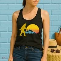Retro Sasquatch Mountain Sunset Women's Tank Top thumb 2