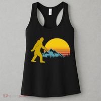 Retro Sasquatch Mountain Sunset Women's Tank Top thumb 3