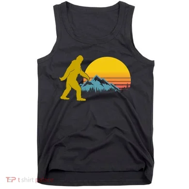 Retro Sasquatch Mountain Sunset Tank Top