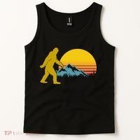 Retro Sasquatch Mountain Sunset Tank Top thumb 2