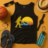 Retro Sasquatch Mountain Sunset Tank Top thumb 4